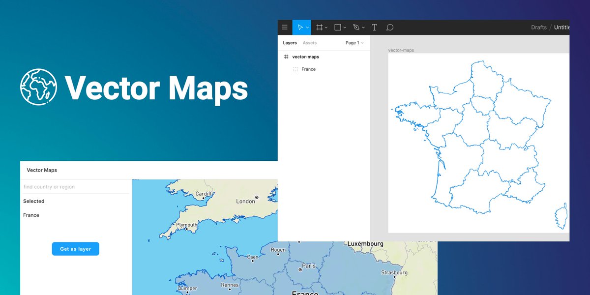 Vector Maps — Download countries and regions vector maps direct into your project. VectorMaps allow to find country or region by name or select it on map. Maps will be placed as separete frame. All items will be grouped by countries. Also you can…
figma.com/c/plugin/77795…