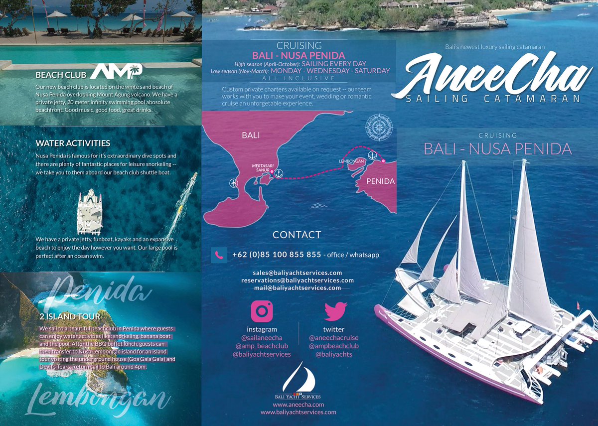 aneechacruise's tweet photo. #Aneecha #catamaran #cruise #bali #penida https://t.co/nQLsoYMNUU