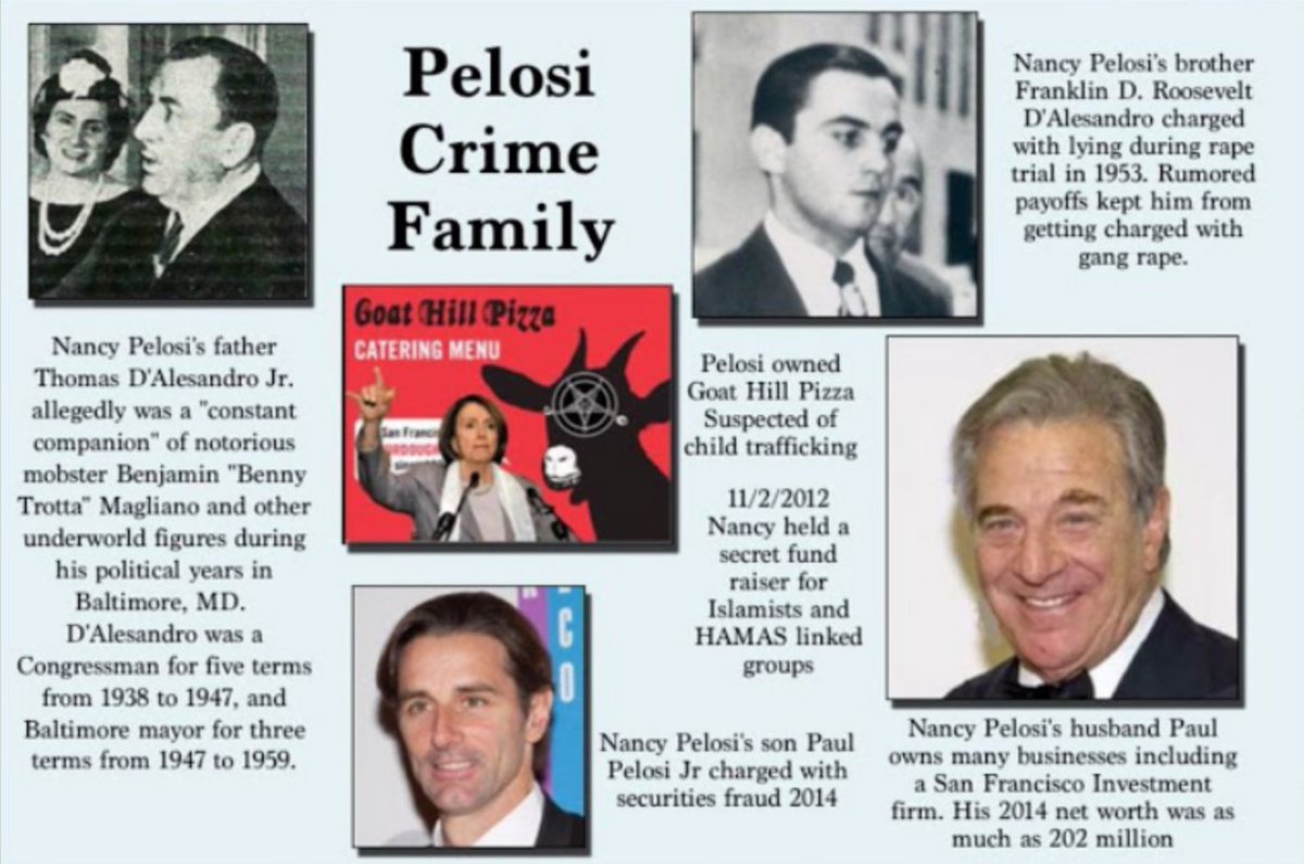 ClareTerice's tweet photo. @amadarama2 @RepLeeZeldin Meet the #PelosiCrimeFamily...  #CorruptDEM #CorruptDNC https://t.co/a1GX3cZFpU