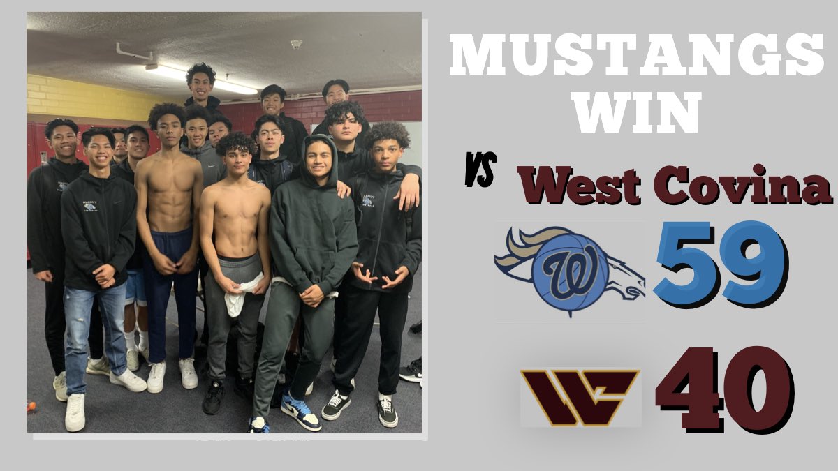 CoachKhouzam's tweet photo. 🏀Hacienda League🏀
FINAL:
WALNUT 59
West Covina 40

I. Al Juraishi 18p 10r 🍔 
C. Santos 16p 11a 5s 🍔
R. Victorio 9p 

@SGVNSCORES @SGVNSports @James_Escarcega @MattyK31 @HoopsCal @Walnut_Mustangs @SoCalVarsity @chchampsports https://t.co/eAwp96Xo1p