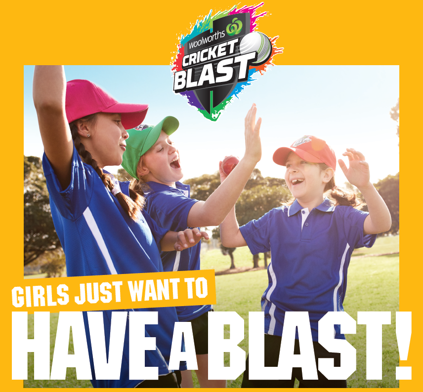 All-GIRLS CRICKET BLAST

A number of clubs have set up shorter Cricket Blast programs to run alongside the ICC Women's T20 World Cup during February and March. 

Visit playcricket.com.au to find out more.  

#ASportForAll #WatchMe