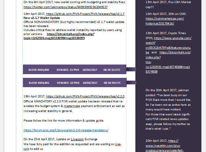 CryptoBooksAlt's tweet photo. $PIVX history paperback book is currently being structured. I am in the process of prioritizing events in 2016 and 2017. Please continue to support the write-up #PIVians:
#PIVX donation address: DGCu8grwZ8CtYetpUAhwz3HFB7uRjF5dun
#proofofstake #pivxcoldstaking #privacy https://t.co/80ewtbYM2M
