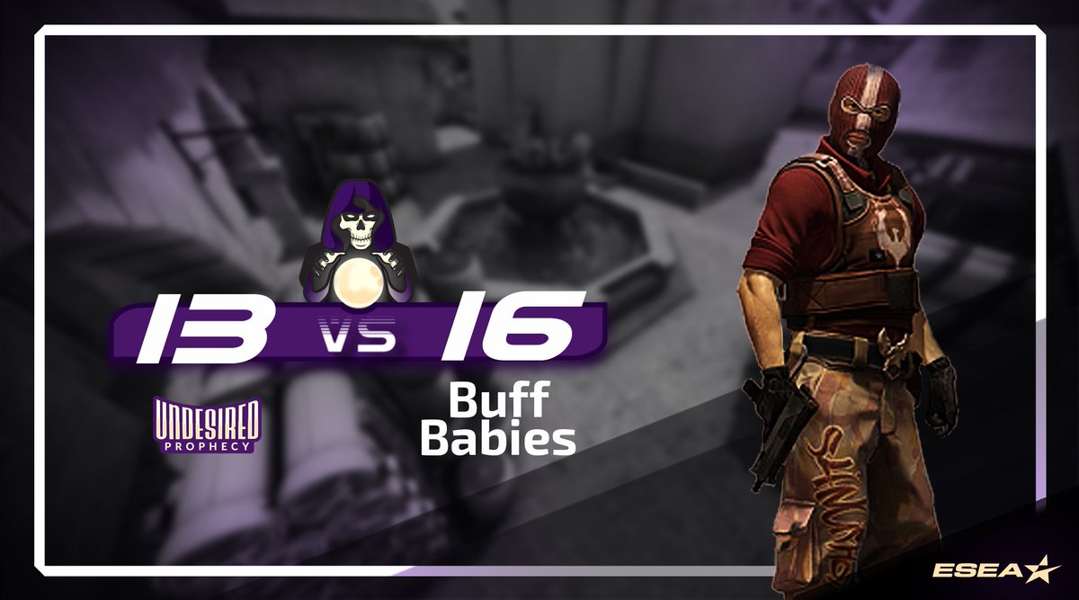 UndesiredProph's tweet photo. [#CSGO]

After a tough loss we fall 13-16 vs #BuffBabies in our @ESEA IM match. GGs

#GoinUP https://t.co/bGYKxyB4tx