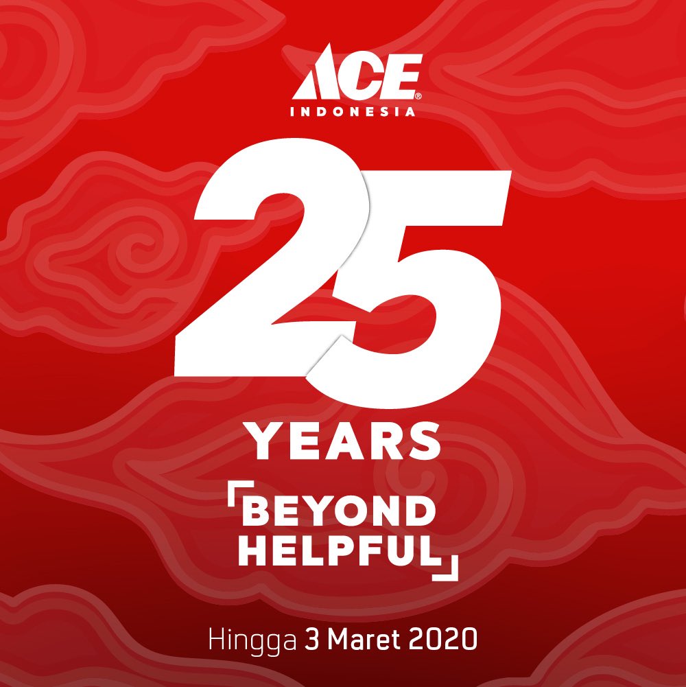 ACEIndonesia's tweet photo. Apa pun kebutuhan rumah Anda, ACE selalu jadi tujuan utama yang dapat diandalkan. Inilah definisi Beyond Helpful sesungguhnya. Ayo ke ACE sekarang! Program 25 Years Beyond Helpful berlangsung hingga 3 Maret 2020.
#ACEBeyondHelpful #BeyondHelpful #AdaDiACE https://t.co/eaZuzRa76k
