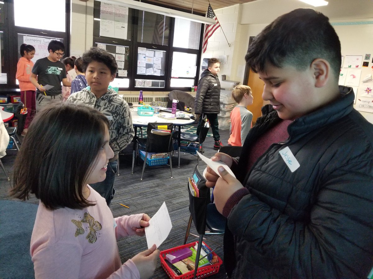 Ms_Young_Melzer's tweet photo. We celebrated the end of our biography unit with a social! Students had to pick a person they read about and stay in character as they walked around meeting new people. #63success #tcrwp https://t.co/TIsg77GSWV