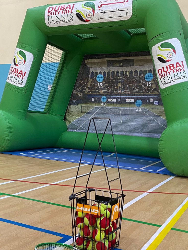 Dubai Duty Free Tennis are in school today 🎾 Have we got any future tennis stars amongst us?!