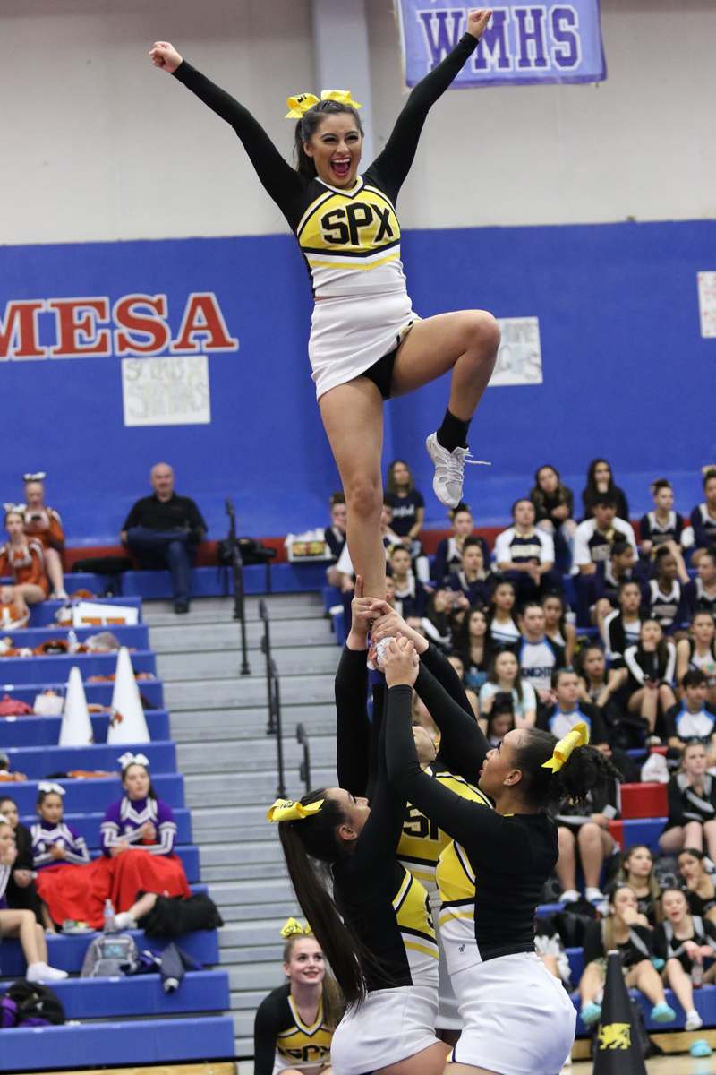 SartanX's tweet photo. So proud of this squad! Great performance at the APS Winter Invite. More pics at https://t.co/AqDumo2ZFw #SPXAthletics #SPXCheer https://t.co/8UlvwMCb57