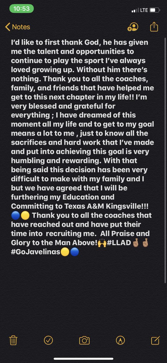 raymond__j's tweet photo. Respect my decision!!! All Praise and Glory to the Man Above All!!💯🙌🏽 #committed @JavelinaNation https://t.co/VOkmCX9QRc