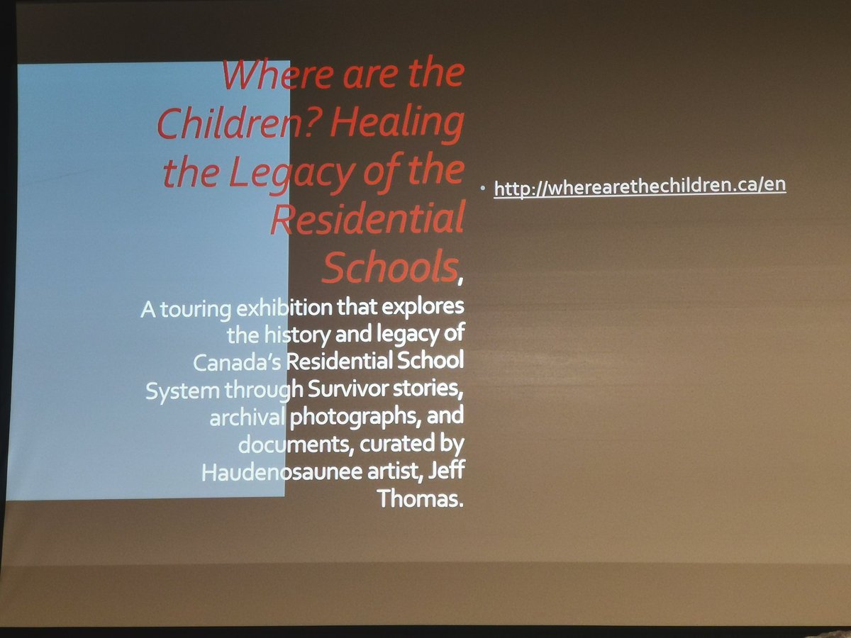 A great lecture tonight and a great resource to follow up on! Click the link below for an exhibition exploring the impacts of Residential Schools in Canada wherearethechildren.ca/en/