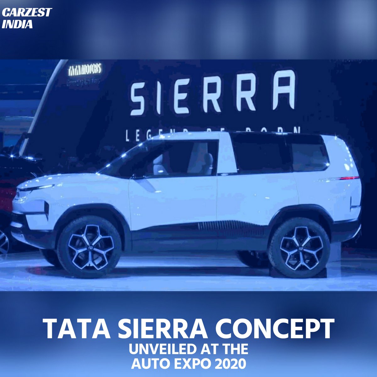 Carzest1's tweet photo. #AutoExpo2020 - Tata Sierra concept 😍
Ratan Tata's baby & our heartbeat since '91.. Dreams do come true, here's one of them ❤️💯
Tata Sierra concept revealed and WHAT A FREAKIN' CONCEPT!!!
Thank you @pratapbose , what a gift!!! 😍
#TataSierra #SierraIsBack @TataMotors https://t.co/UhKEhb42dc
