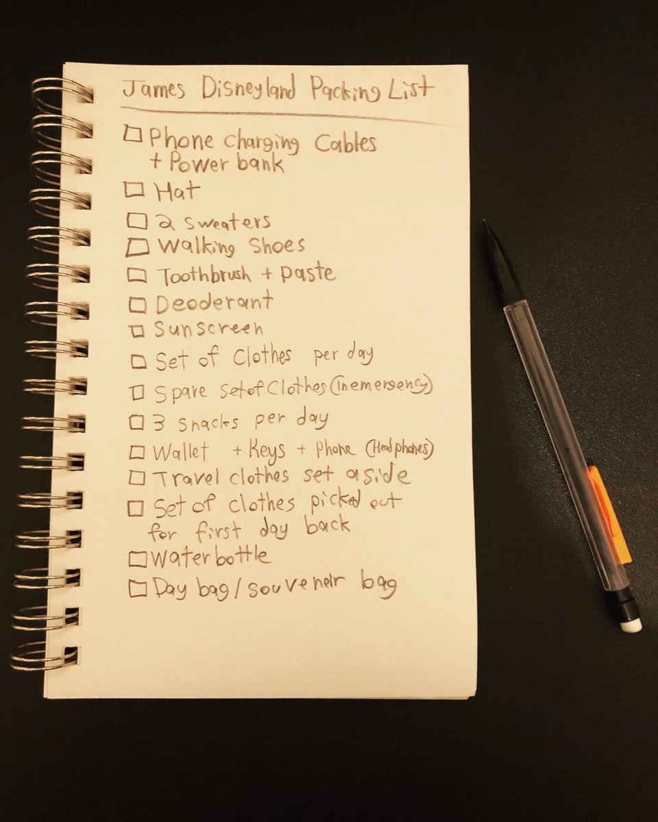 TheDizzyBears's tweet photo. Disneyland packing list! https://t.co/JP7t7tqpJ6