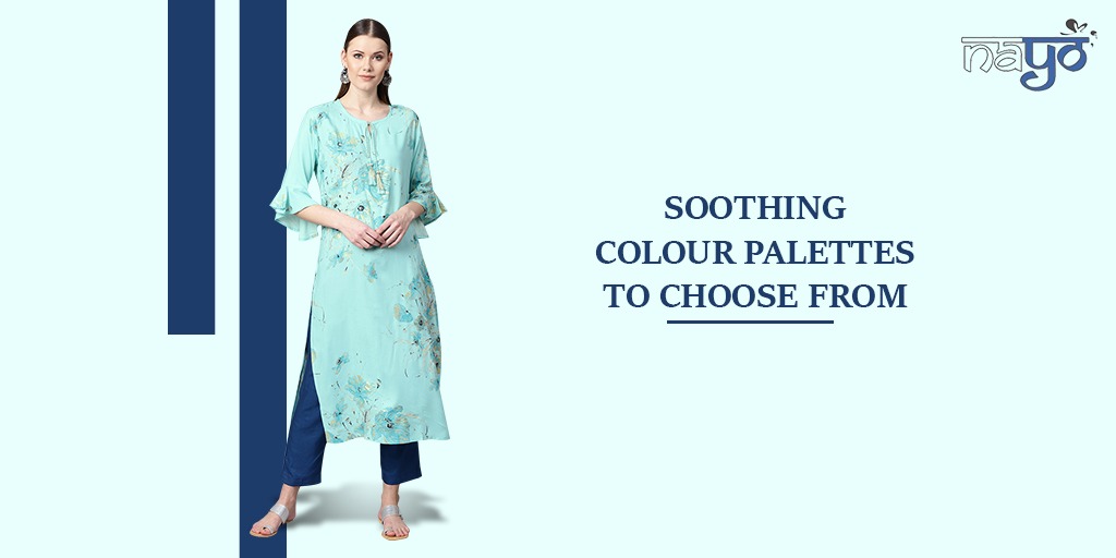 nayoclothing's tweet image. Fashion trends may come and go, but colours never fade away.
#BlueAndGolden #FoilPrint #StraightKurta #WednesdayVibes #NayoClothing #NayoFamily