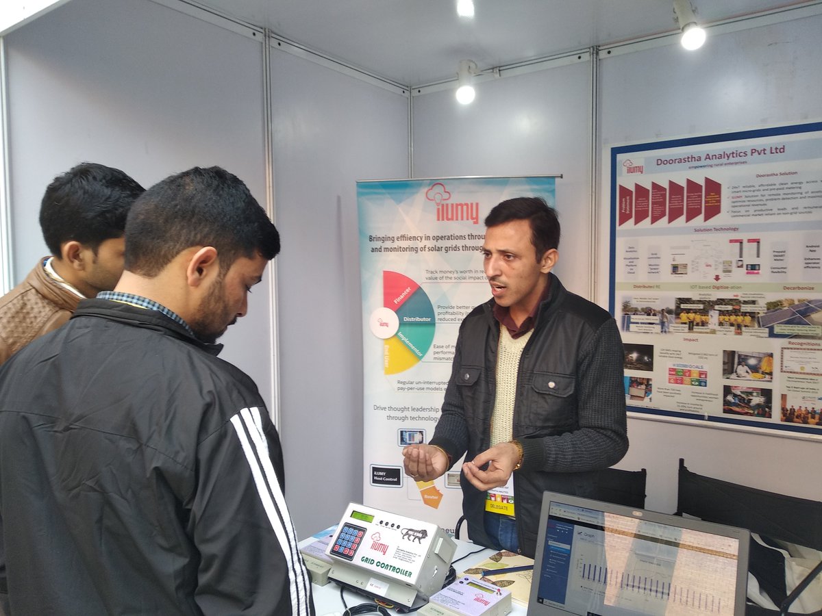 doorastha's tweet photo. #innovative technologies are the way to fill the gap in bringing #efficiency to remotely located #solar #mingrids. Join @doorastha at stall no. 4, IHC as we showcase our #IoT enabled #smartmeters &amp; #gridcontroller to bring optimization in grid management
#energyaccess #SDG7 #Day1 https://t.co/Sm1ZQeM2sK