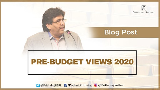 PrithvirajRSBL's tweet photo. Blog Post: PRE-BUDGET VIEWS 2020
Check out the link below to read more
https://t.co/ioSqH8DrQo
#goldblog #blogpost #gold #goldupdates #goldtopics #blog #blogger #blogs #blogging #goldrelated #goldnews #bullionking #bullionkingofIndia #prebudget #budget #budgeting https://t.co/qnQpj7iDmX