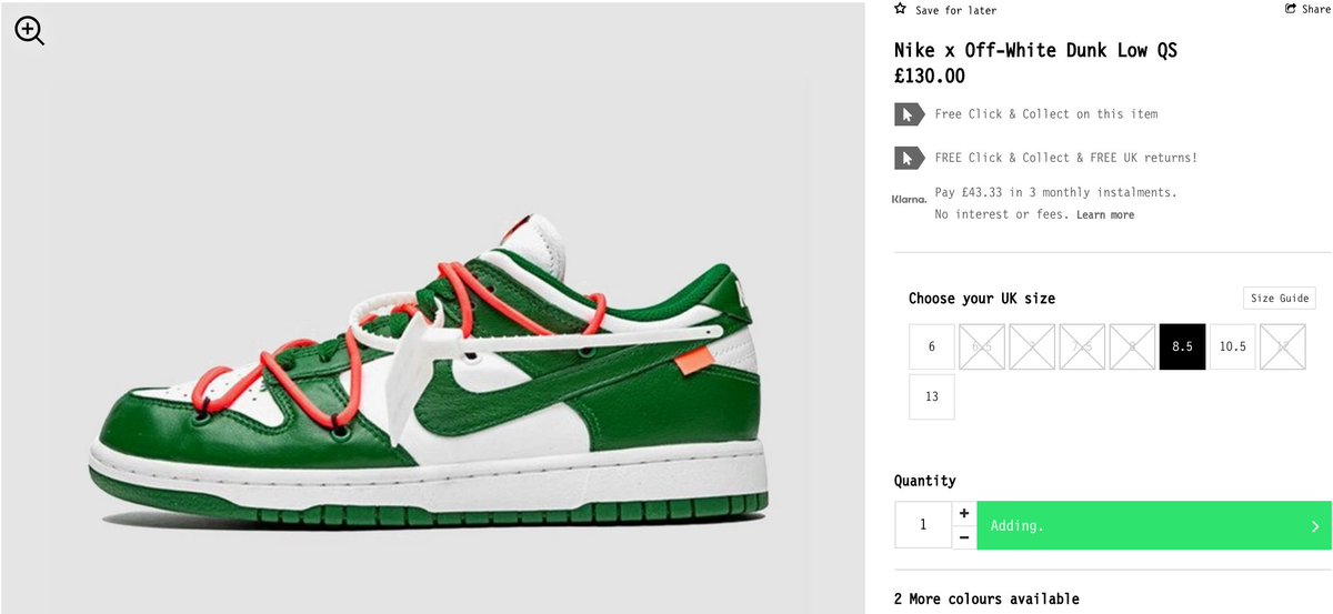 footpatrol off white dunk