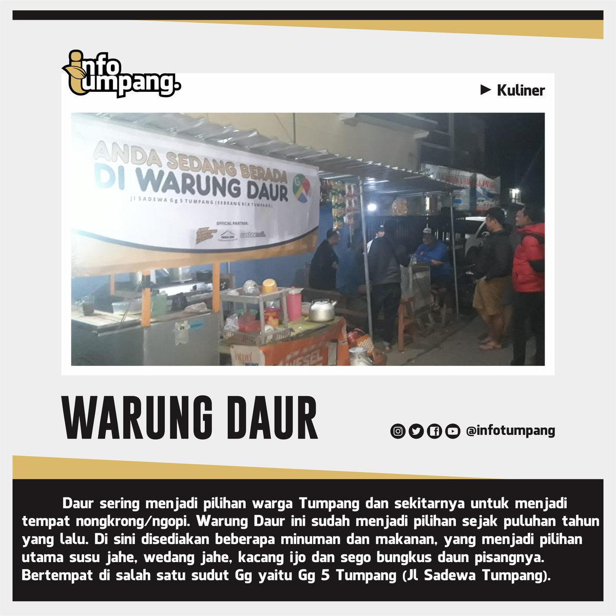Halo Nawak, info kuliner mengenai Warung Daur.