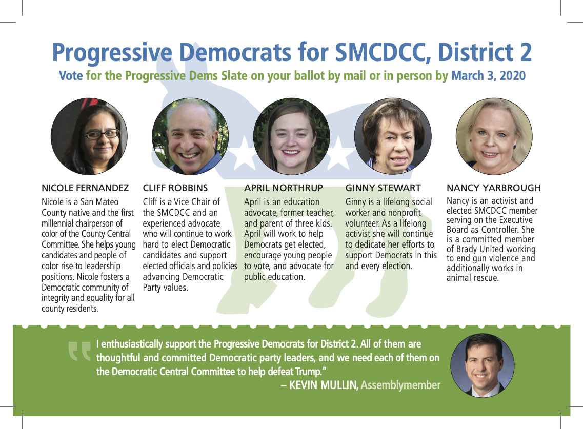 nancyyar's tweet photo. Your best choices for San Mateo County Democratic Central Committee 2 (San Mateo, Foster City and Belmont).
Please feel free to share! https://t.co/viFSDJFBmT