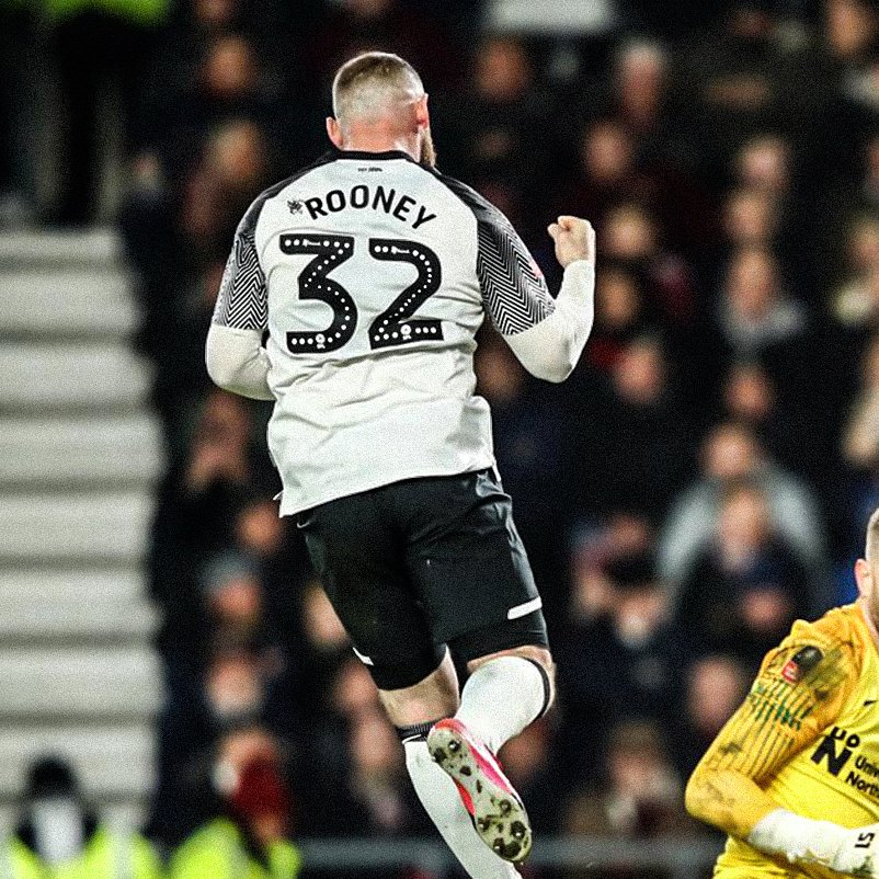 shinnanuen's tweet photo. Wayne Rooney scores for Derby County to set up FA Cup date with Manchester United https://t.co/xrSCxLdhqD