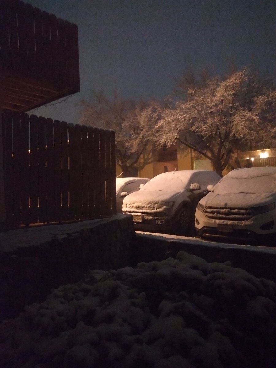 Snowing in El Paso TX.