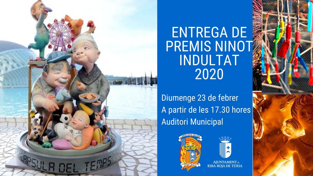 ayto_riba_roja's tweet photo. El pròxim 23 de febrer se celebra a l'Auditori un dels actes més esperats per les Falles, la inauguració de l'exposició i lliurament de premis del Ninot Indultat.🧜‍♀👩‍🎤
👉Vine a viure-ho amb les Falles de Riba-roja a l'Auditori Municipal, t'esperem!
#FallesRibaroja #Falles2020 https://t.co/lP9JovsLd4