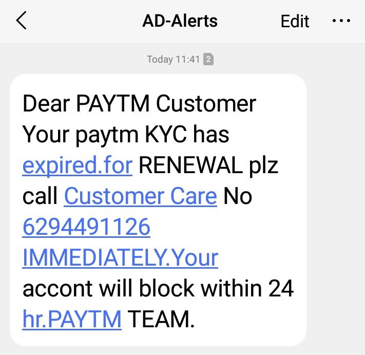 Dear @Paytm #customers Please Don't reply to this kind of messages. I got this message today. #paytm #fraud #beware #jagoograhakjagoo