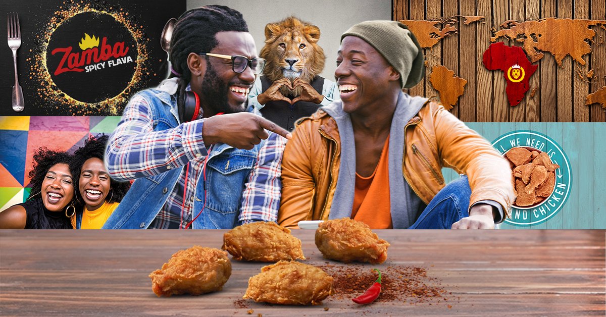 HungryLionZM's tweet photo. Where there's a buddy, there's Zamba Spicy Flava!

Mention a buddy that you would share our Zamba Spicy Winglets with using the #SiyasFlava for a chance to WIN! https://t.co/lIMcWc1NsF