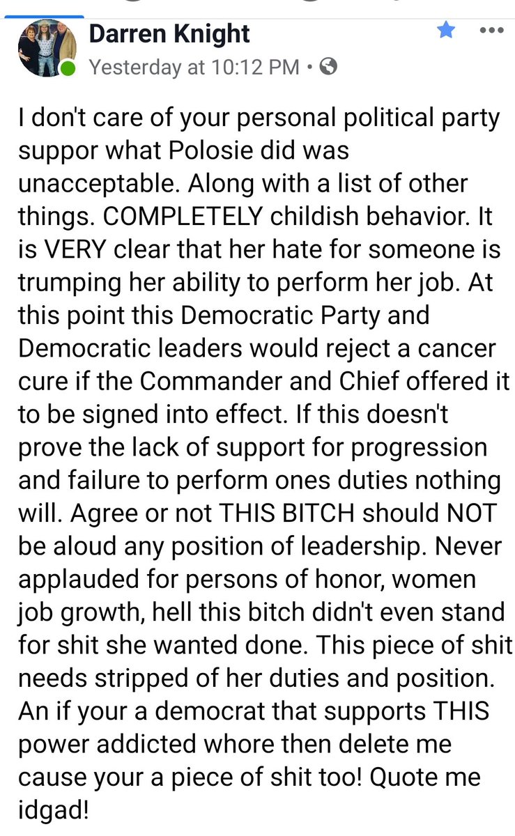 AlabamaDeporab1's tweet photo. My good friend said it well. Pelosi was a disgrace. #SOTU2020 #Trump2020 https://t.co/FVdFfwNTg6