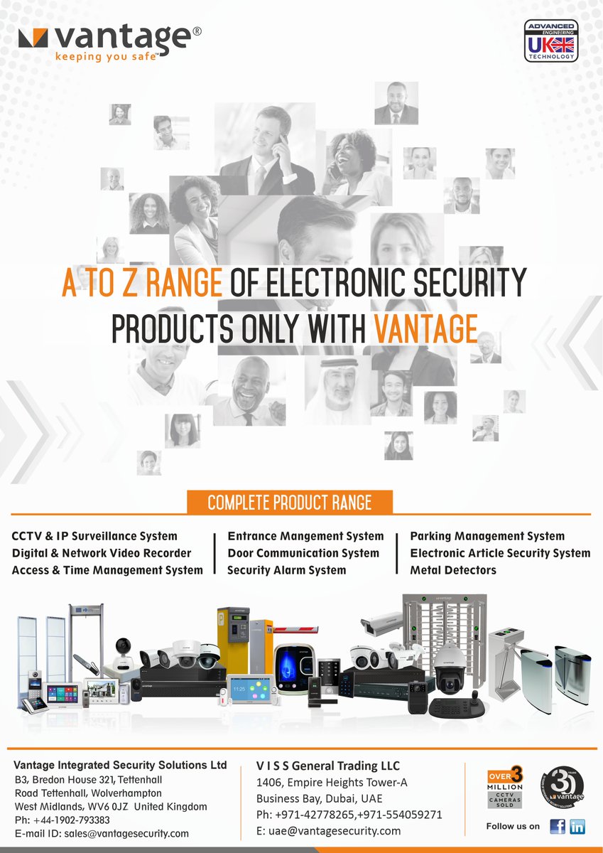 VantageSecurity's tweet image. World’s Largest Range of Security Products only with Vantage !
Contact Us Now- goo.gl/kREiin 
#Vantage #Security #keepingyousafe #cctv #surveillance #accesscontrol #alarmsystems #entrancemanagement #turnstiles #barriers #metaldetectors #parkingmanagement #videodoorphone