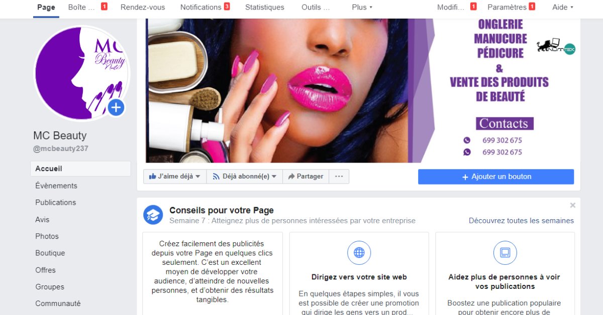 technonumtek's tweet image. Pour avoir vous aussi une présence en ligne comme l&apos;institut #MCBeauty, joignez-nous via:
 ☎ 696 727 391 - 655 742 601 ( whatsapp)  233 432 820
 📩  sales@numtek.cm, 
🌍 Site web: buff.ly/30Uap3K  
 #NumtekCameroun
buff.ly/37ZAd2G