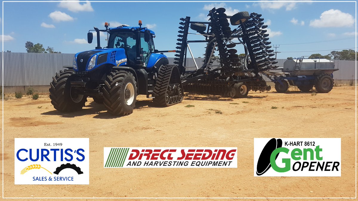 CurtisSaleSrvc's tweet photo. Don't miss our #DemoDays this month in Cummins on the 19th & Ungarra on the 21st! We'll be showing off the new #Gent Opener by K-Hart behind a @NewHollandAG T8.435 #SmartTrax! Locations will be on Golf Course Road & East Dog Fence Road between 1-5 pm. #Notill #DoubleDisk https://t.co/XB7gFZslC7