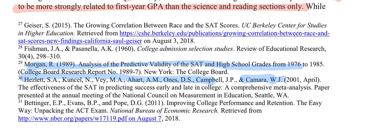Also interesting is the volume of College Board and ACT reasearch that is relied on. I would have expected the taskforce to seek more independent studies.