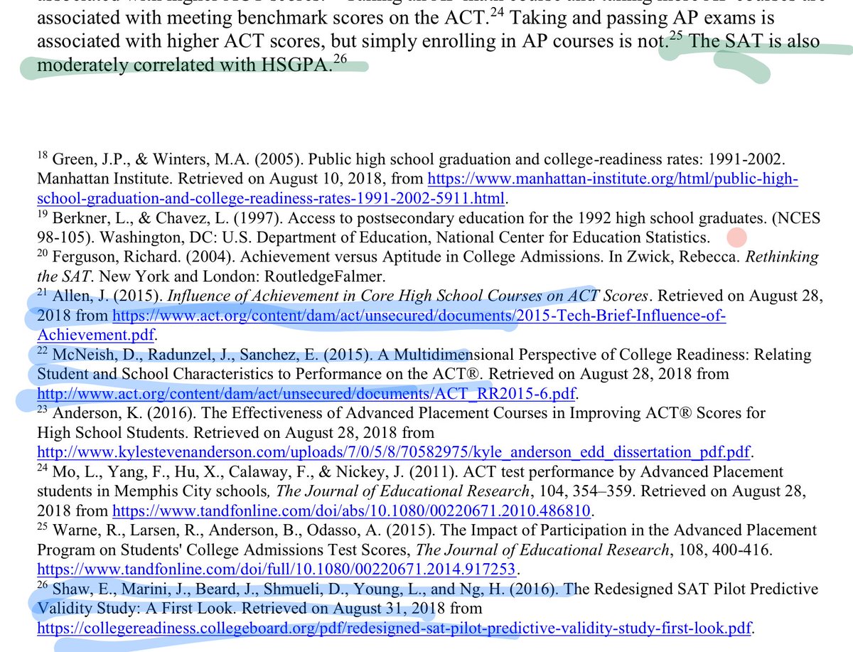 Also interesting is the volume of College Board and ACT reasearch that is relied on. I would have expected the taskforce to seek more independent studies.