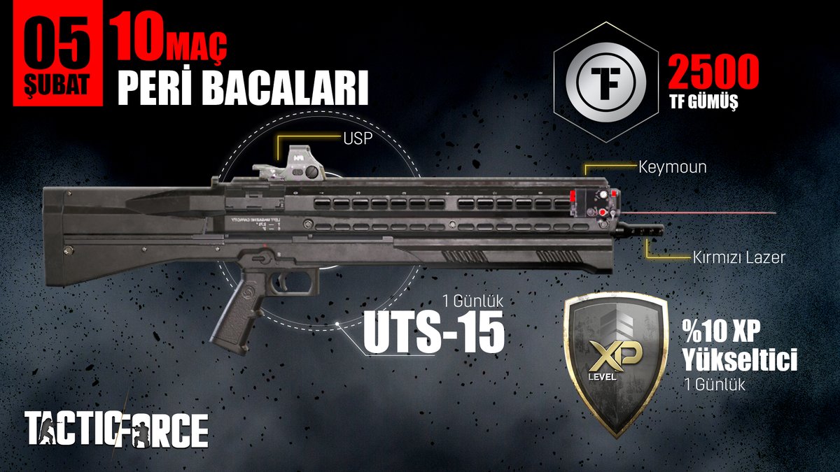 tacticforcegame's tweet photo. Hediyeler devam ediyor 🤟🤟😎 

Bugün Peri Bacaları haritasında 10 maç atan herkes Full UTS-15 ve %10 Yükseltici ekstrasını kazanıyor! 

Tactic Force: Ücretsiz Oyna, Bileğinle Kazan!

#TacticForce #MMOFPS #Oyun #Oyuncu #Game #FPS #OyunHaberleri #TürkOyunu #MilliOyun #Games https://t.co/zAkwtBNgOi