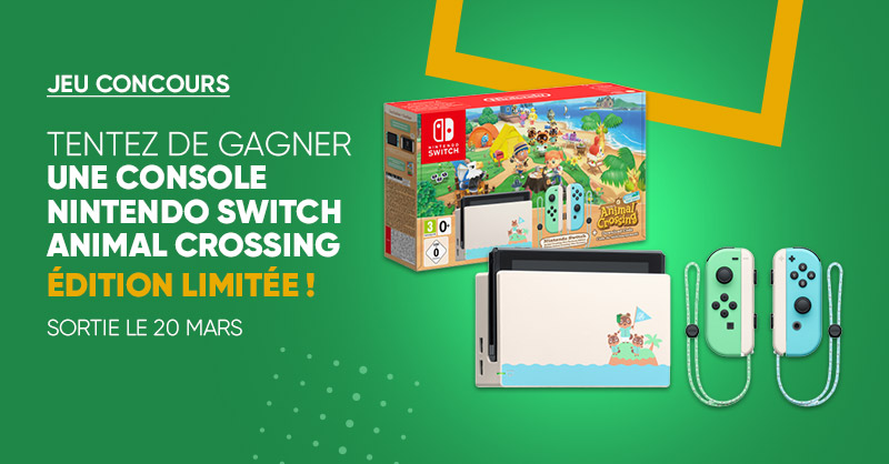 JEU CONCOURS 🎁 | 🚨 Tentez de gagner une magnifique console Nintendo Switch Animal Crossing, édition limitée 😍 !
Pour participer : ➡ Follow <a href="/Fnac/">Fnac</a> ➡ Commentez avec le #FnacXAnimalCrossing et racontez-nous votre meilleur souvenir sur Animal Crossing.
 👉 bit.ly/2GTrcMO