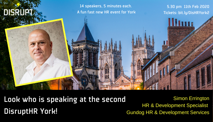 DisruptHRYork's tweet photo. Look who's speaking at #DisruptHRYork on the evening of February 11 😍
You won't want to miss @gundoghrdevelop send us to the dogs 😉
https://t.co/3UkfoiE8l7 
#hr #humanresources https://t.co/eT0KteCBDp
