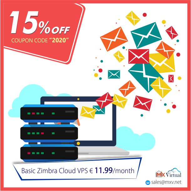 #MXVirtual's
✅mxv.net Now get 15% Off on your first billing 
and 15% life time off for Dedicated servers
#iRedmaildedicatedserver #iRedmail #zimbradedicatedserver #zimbra #managedzimbravps