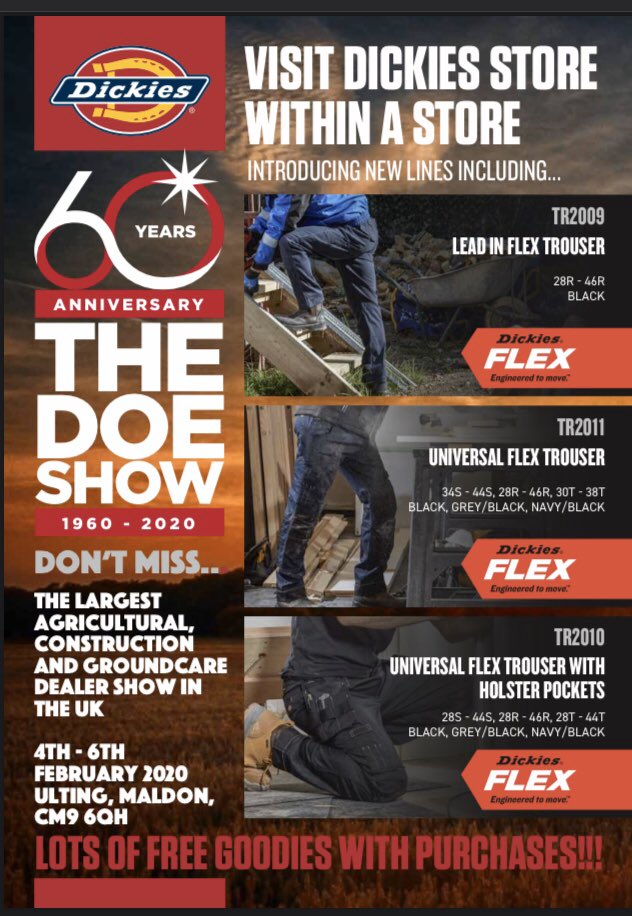 carl_holder44's tweet photo. Let’s go again please visit @DickiesEurope in the main tent @ErnestDoeSons #doeshow2020 #dickies #dickies @FarmersGuide @AngliaFarmer @SarahDickies @RobDickies @Chris_Dickies @Paul_WDE https://t.co/vfacZMQ0oN