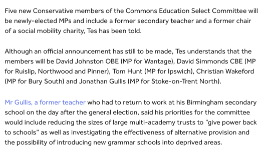 LondonPehwb's tweet photo. New #educationselectcommittee MPs revealed: https://t.co/i75rxzmqlu https://t.co/E4DRJ2yveF