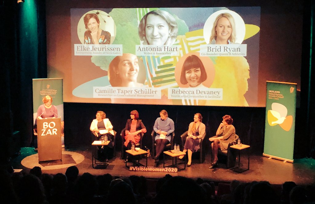 helenajuly's tweet photo. Thank you & bon voyage to our brilliant moderator & expert on early Irish female entrepreneurs @antoniahart to a stellar panel of brave, inspiring leaders & an impressive showcase of organisations dedicated to supporting & promoting women. We are #VisibleWomen2020 💡👀👏 https://t.co/dCpsiCUGdV