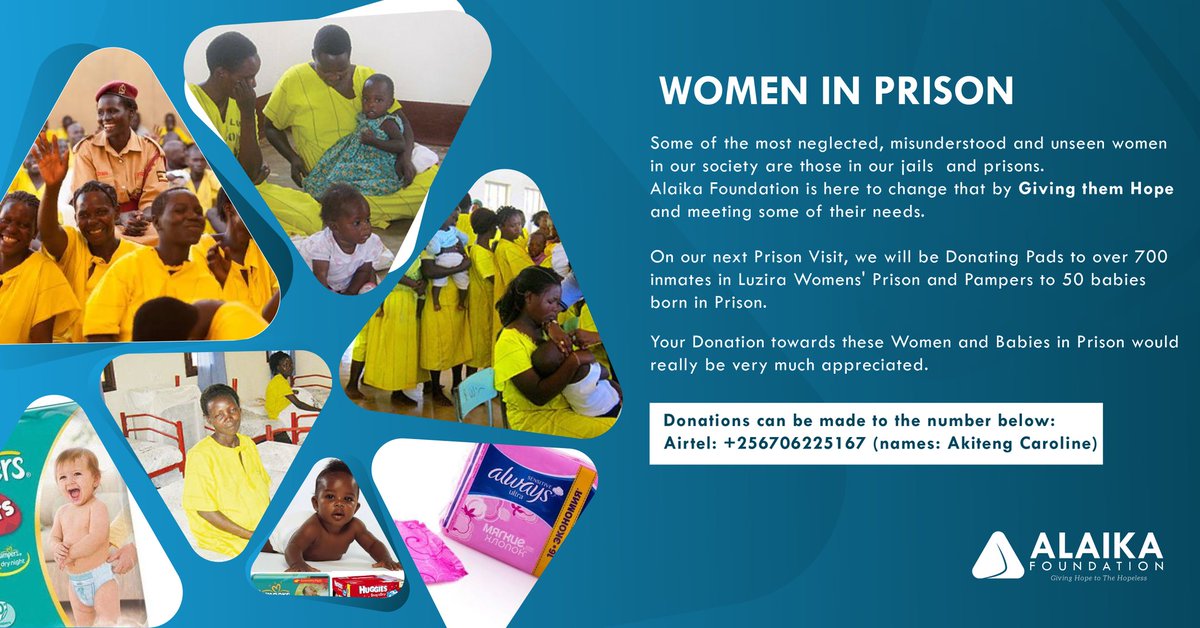 AlaikaFDN's tweet photo. #WomenInPrison

After visiting one of the Women prisons, some of the women confessed " using notebook papers instead of pads since they have no access to sanitay pads whenever they are menstrating". 
To donate, reach us on +256706225167.
#AlaikaFoundation #Prison #SanitaryPads https://t.co/bLS669jwSZ