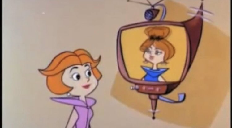 ImPiaGrace's tweet photo. My mum finally has a phone smart enough to reliably video-call, which she now refers to as

 “doing a Jetsons”

- and so will I until the end of time. https://t.co/cS5ltdqiLN