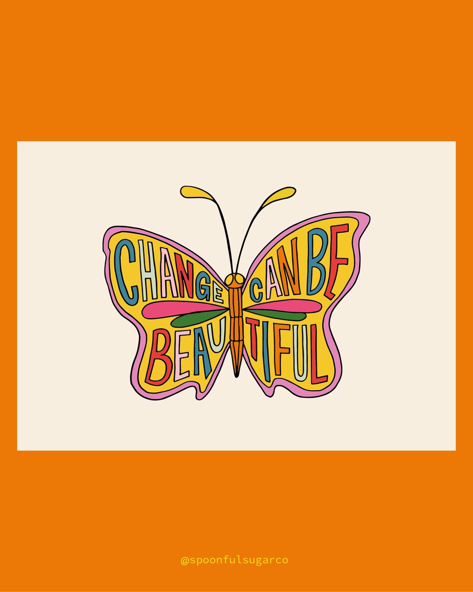 It can be scary but also beautiful 🦋 
_________
New prints in my shop, link in bio
#butterfly #incolourfulcompany #spoonfulsugarco #changeisbeautiful