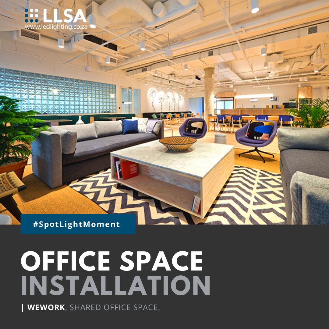 LEDLightingSA's tweet photo. See how our World-Class office space solutions transform and enhance shared working spaces at @WeWork South Africa.
.
.
.
#WeKnowLighting #LLSA #WeWork #wework #weworksa #SharedOfficeSpaceLighting #WorldClass #SpotlightMoment https://t.co/ggUX0XBgFA