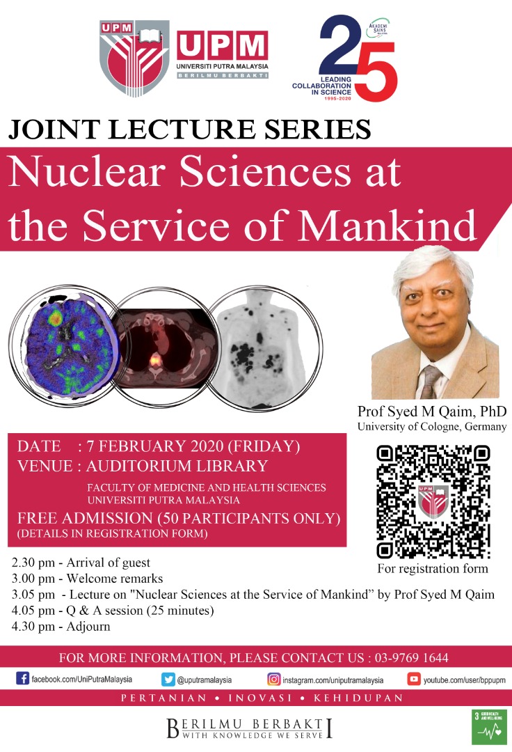 akademisains's tweet photo. Find out the achievements and potentials as well as limitations and problem areas related to nuclear sciences with Professor Dr Syed Muhammad Qaim.
Registration is free. Hurry and reserve your seat at https://t.co/8cFkIcMHtB
#25YearsWithASM #nuclearsciences #ASM25 https://t.co/6Lg2Rca8AA