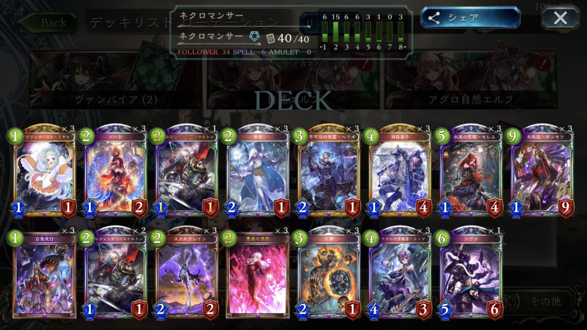 アルティメット コロシアム ローテーション ネクロマンサー シャドウバース連勝まとめ