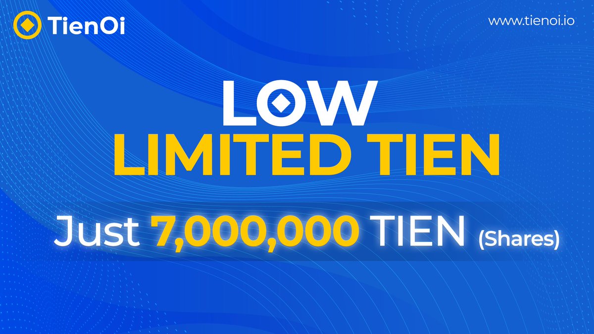 #Bcnex #BCNX #TienOi #IEO #TIEN 
👉 Do you know? 🤔🤔🤔
👉 TienOi is happening on Bcnex
👉 TienOi is the first IEO on Bcnex 
👉 Low limited token TIEN - Max 7,000,000 TIEN 
👉 Check it now: bcnex.net/en/ieo/17