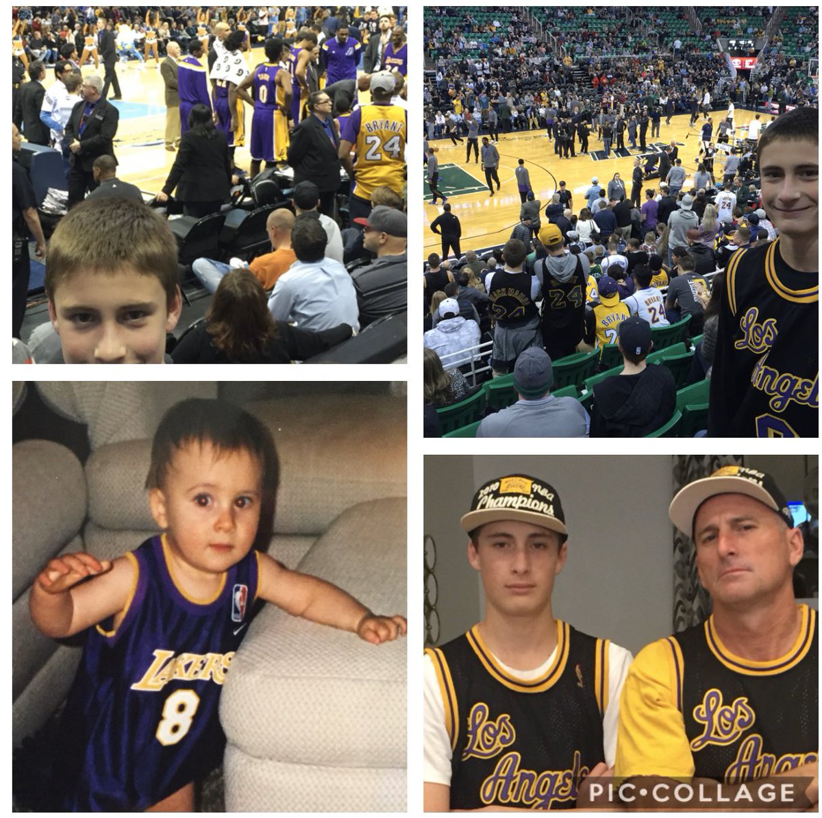 forevernumber15's tweet photo. Yeh, this was kind of a big deal 🙁. Super sad, but I am grateful for all the great memories I had with my son watching this man compete.  Never been prouder to be a laker fan.  #purpleandgold https://t.co/21SYcAZkXU