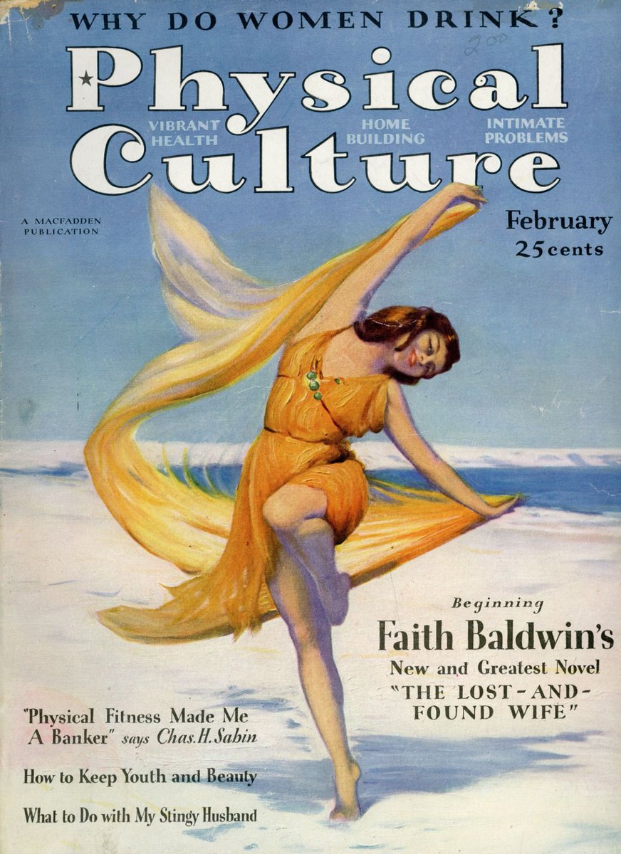 Lots to say re MacFadden, incl that his "liberatory" take on corsets, which he blamed for more violence than all wars ever... wasn't so radicalHe said corsets crushed insides of WHITE women, minimizing their ability to perpetuate race; also his rationale for women's strength/6