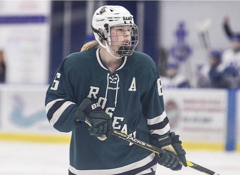 Congratulations to <a href="/RoseauRam/">Roseau Rams</a> Senior Captain and <a href="/BSUBeaversWHKY/">Bemidji State Women’s Hockey</a> commit Kayla Santl who recorded her 200th career point tonight as a Roseau Ram! Kayla scored 2 goals and had 1 assist in 5-1  victory over TRF. 
#Rams
#Proud