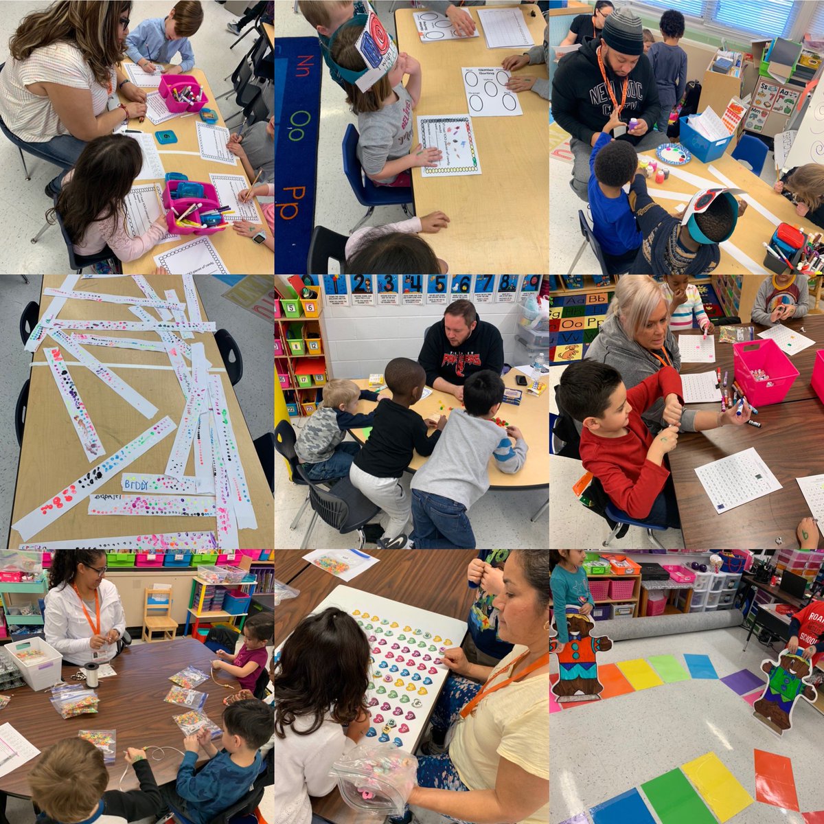 Absolutely loved the excitement of these kinders celebrating the #100thDayOfSchool! Thankful for all our dedicated parent volunteers and can’t forget the gum drop guest <a href="/Joey_2C/">Joey Santucci</a>! <a href="/nikteachkdg/">Nikki</a> <a href="/GraceTeachK/">Grace</a> you guys rocked it! 🍬 🍭 #PantherEdChat